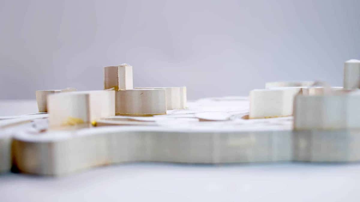 Blocks glued along the top edge of a shaped blank