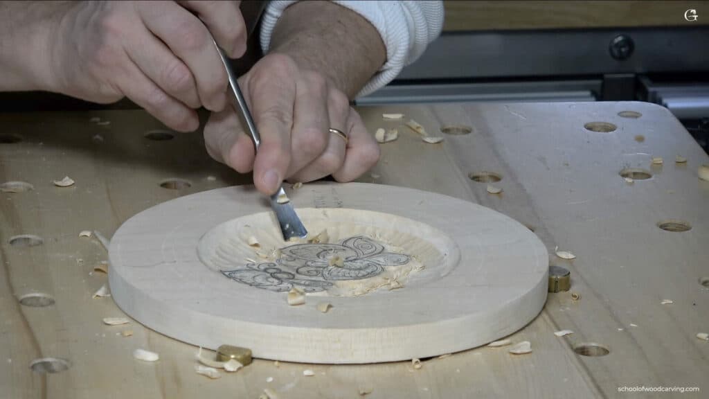 Carving Plate with butterflies 2