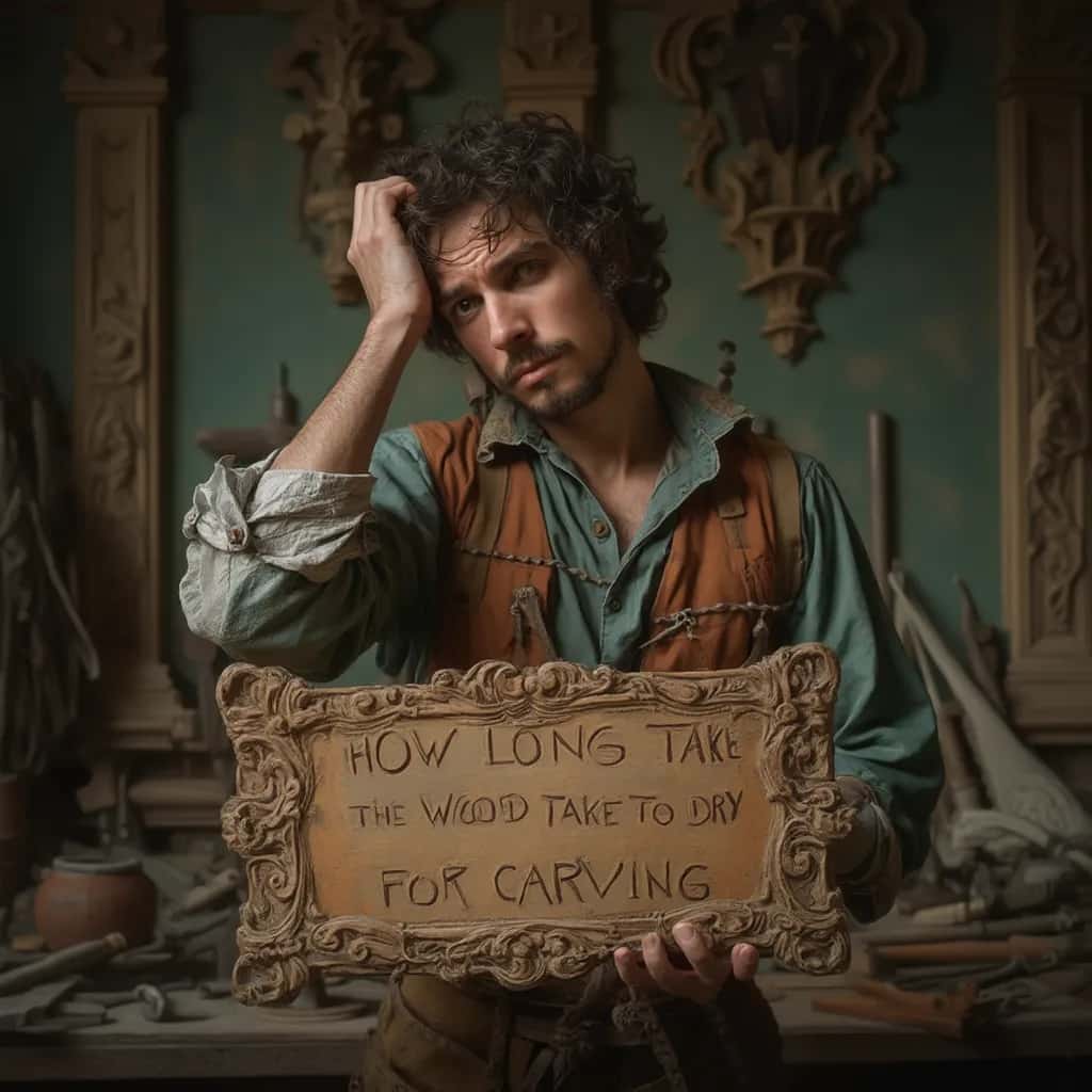 How long does wood take to dry for carving?