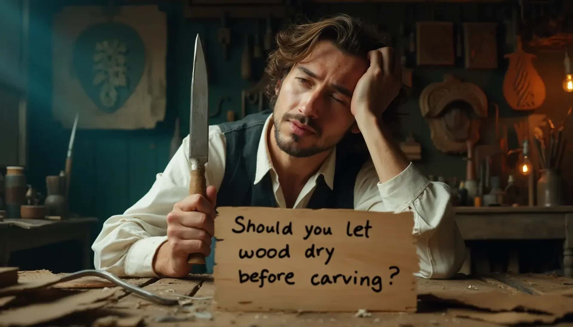 Should you let wood dry before carving?