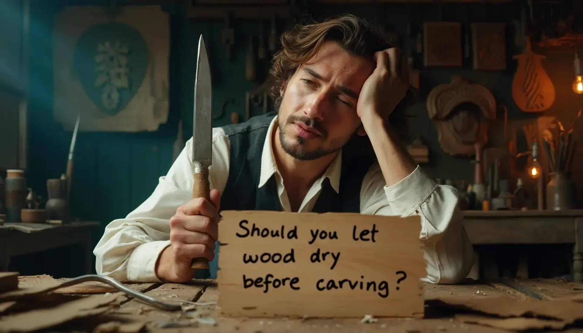 Should you let wood dry before carving?