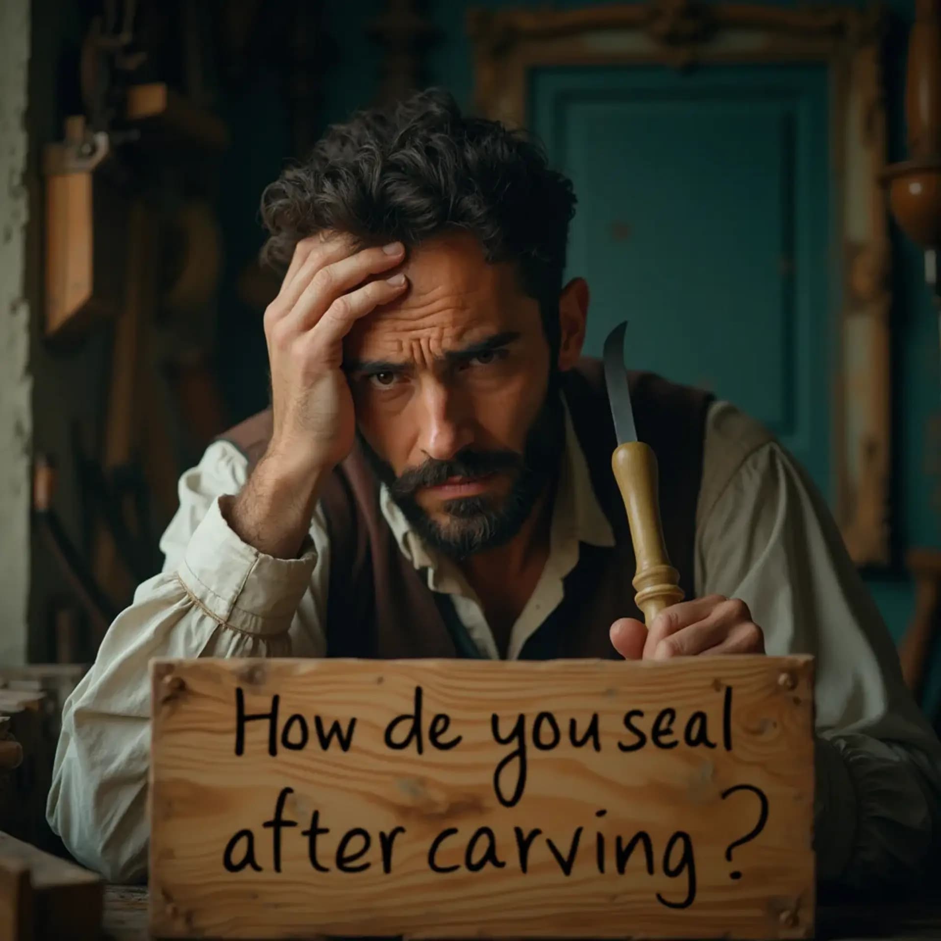 How do you seal wood after carving?