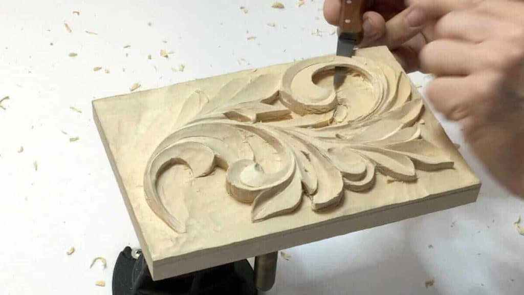 Carving Greek Acanthus Leaf 9