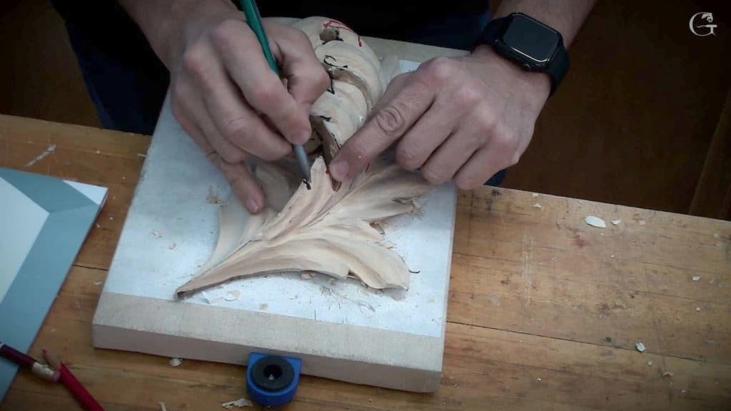 Carving Byzantine Acanthus Leaf 9