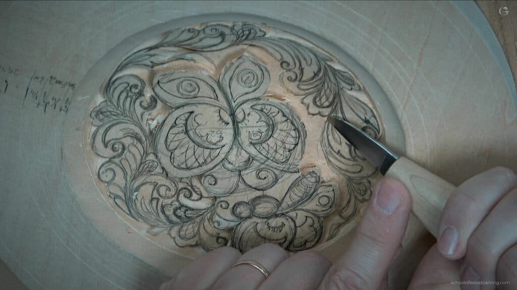 Carving Plate with butterflies 5