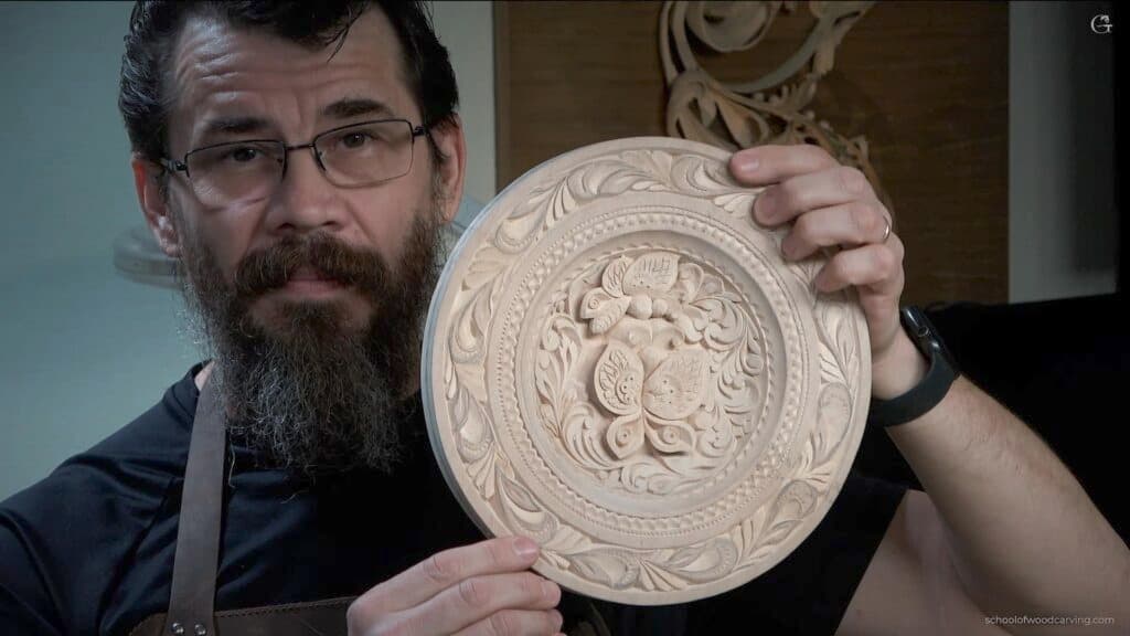 Carving Plate with Butterflies 13
