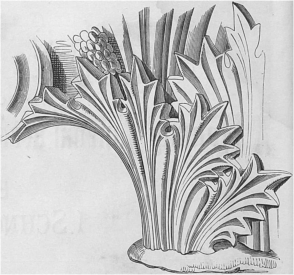 Greek acanthus leaf ornament, 1871