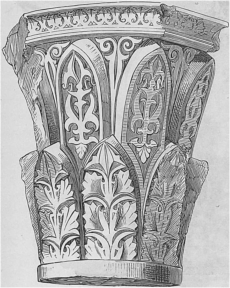 Moorish acanthus capital in a geometric frame, 1871