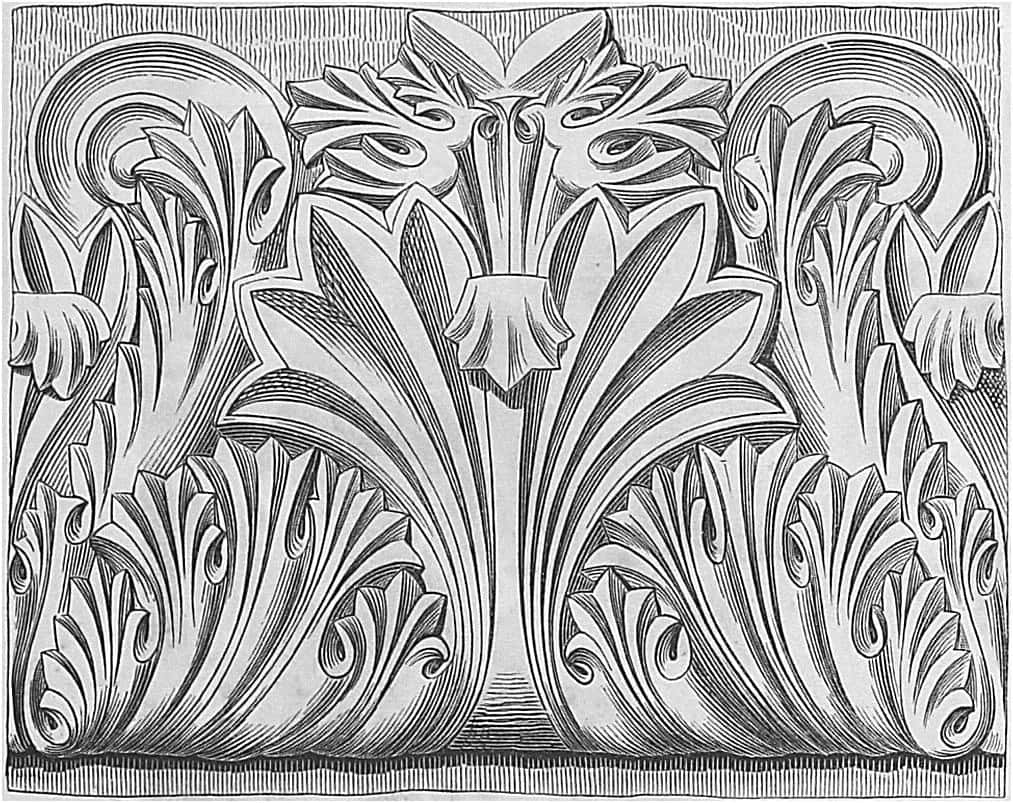 Byzantine acanthus leaf from Hagia Sophia, 1871