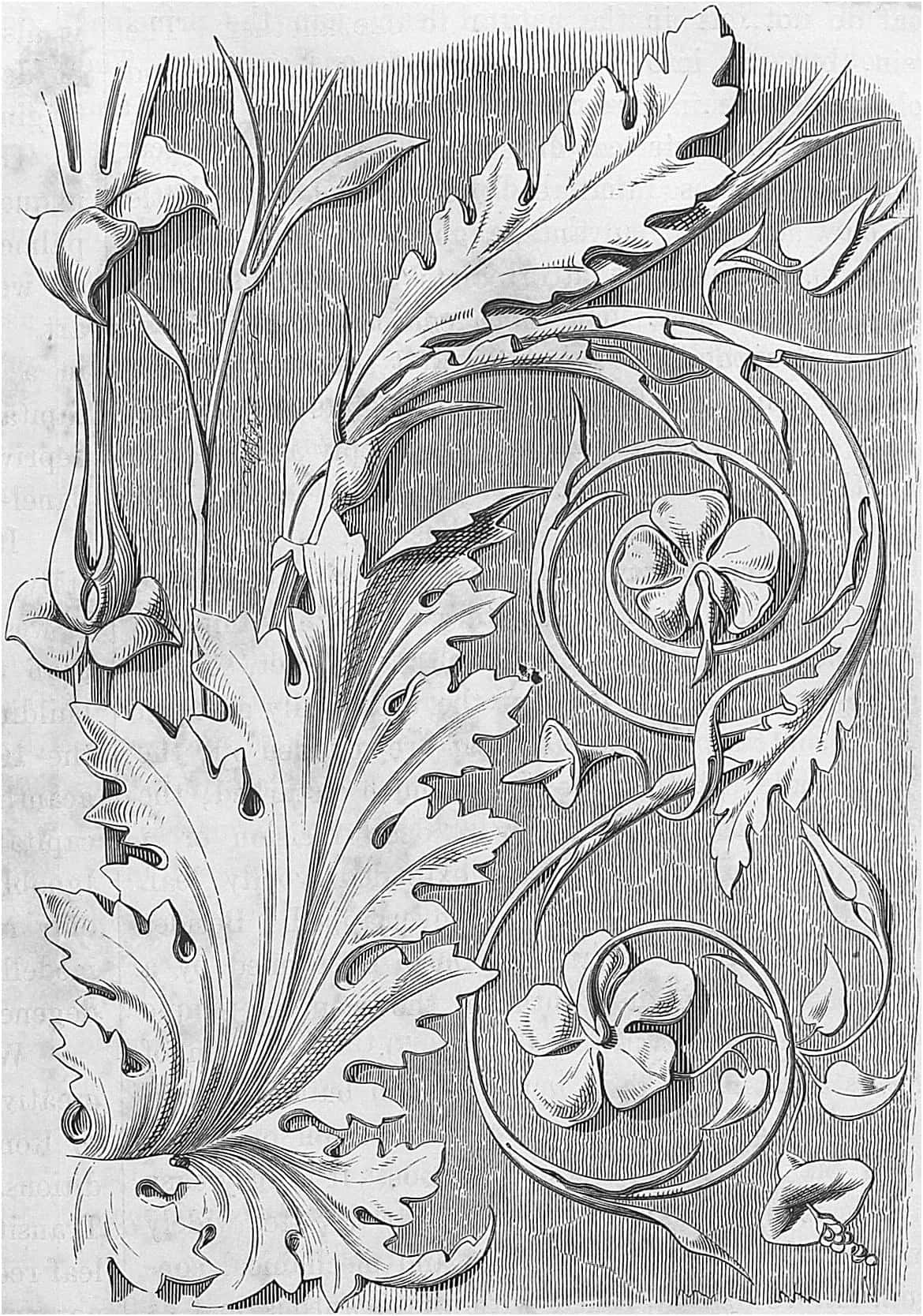 Renaissance acanthus scroll panel by the Lombardi school, 1871