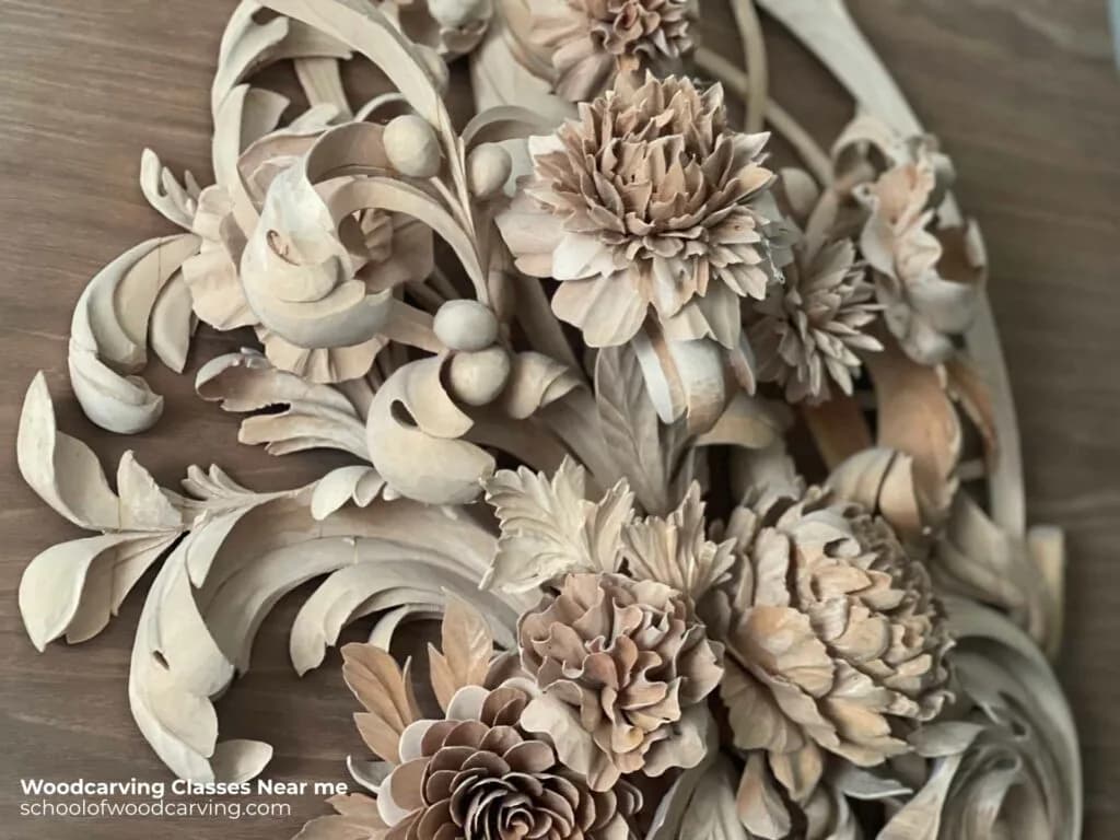 Carving wood wall art that reads from across the room