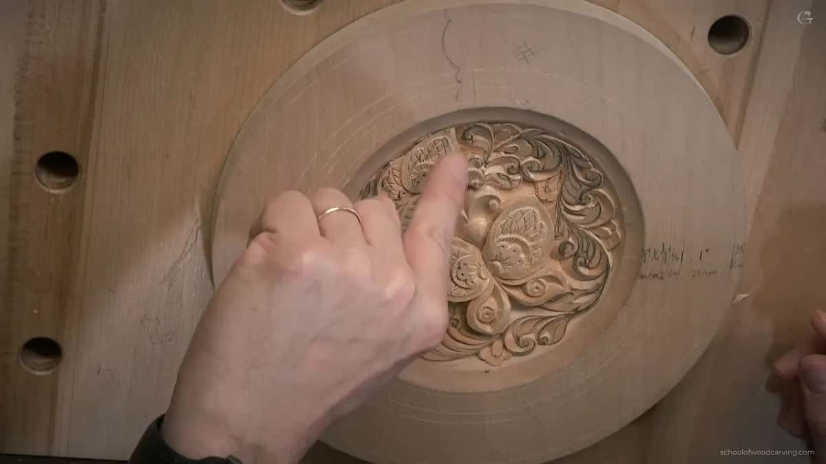 Finished in the middle, both butterflies done, while the wide rim around them is still plain wood