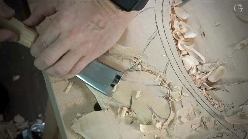 Chips coming off a commissioned panel