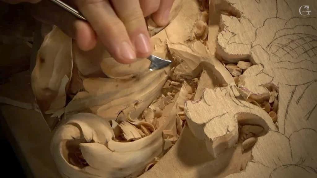 A small tool reaching into a deep hollow