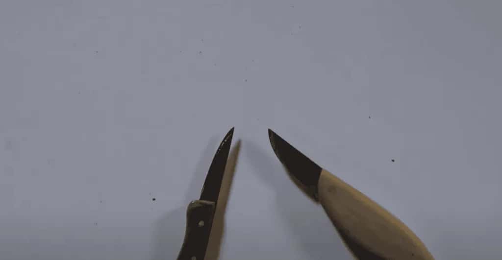 Two knives side by side