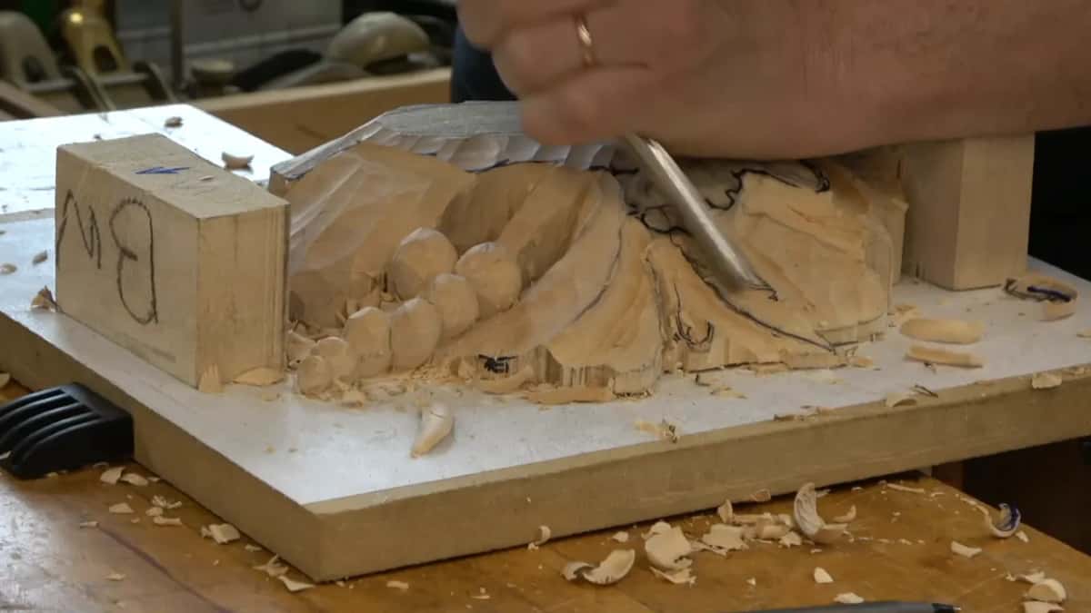 The second hollow going in on the far side, leaving a ridge standing between the two