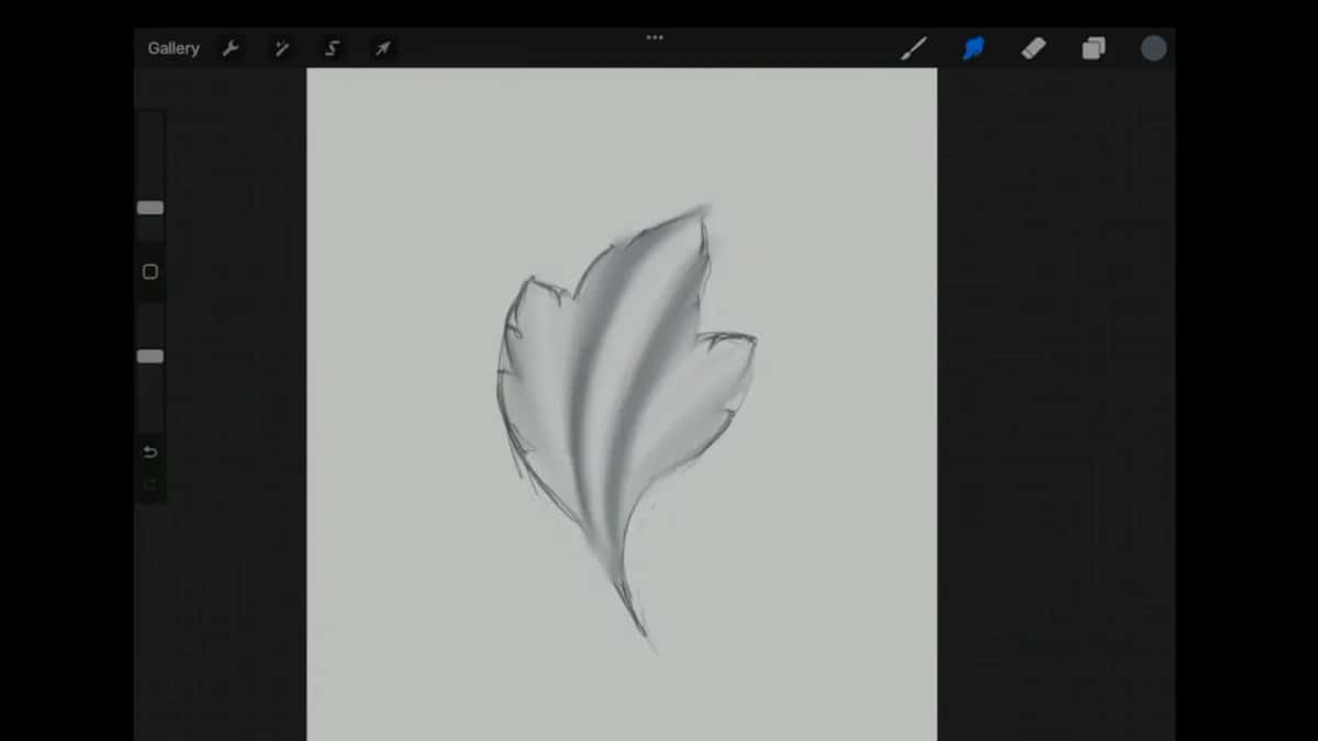 The same tablet drawing, now shaded, with the crown standing proud and a hollow down each flank