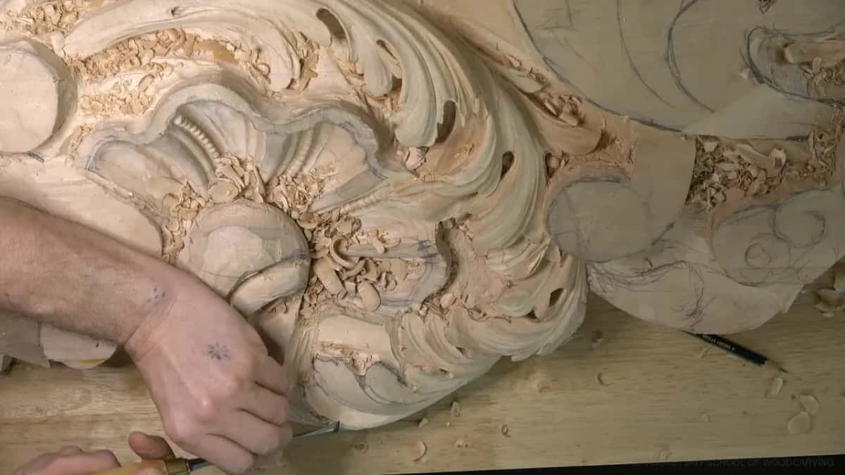 Forearm and hand over the lobe.