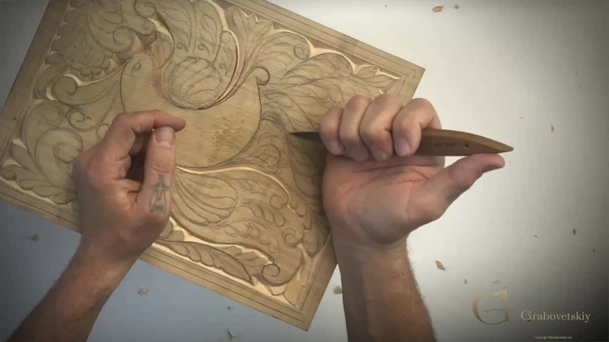 A bevel instead of an upright pass, because an upright one would leave a hole.