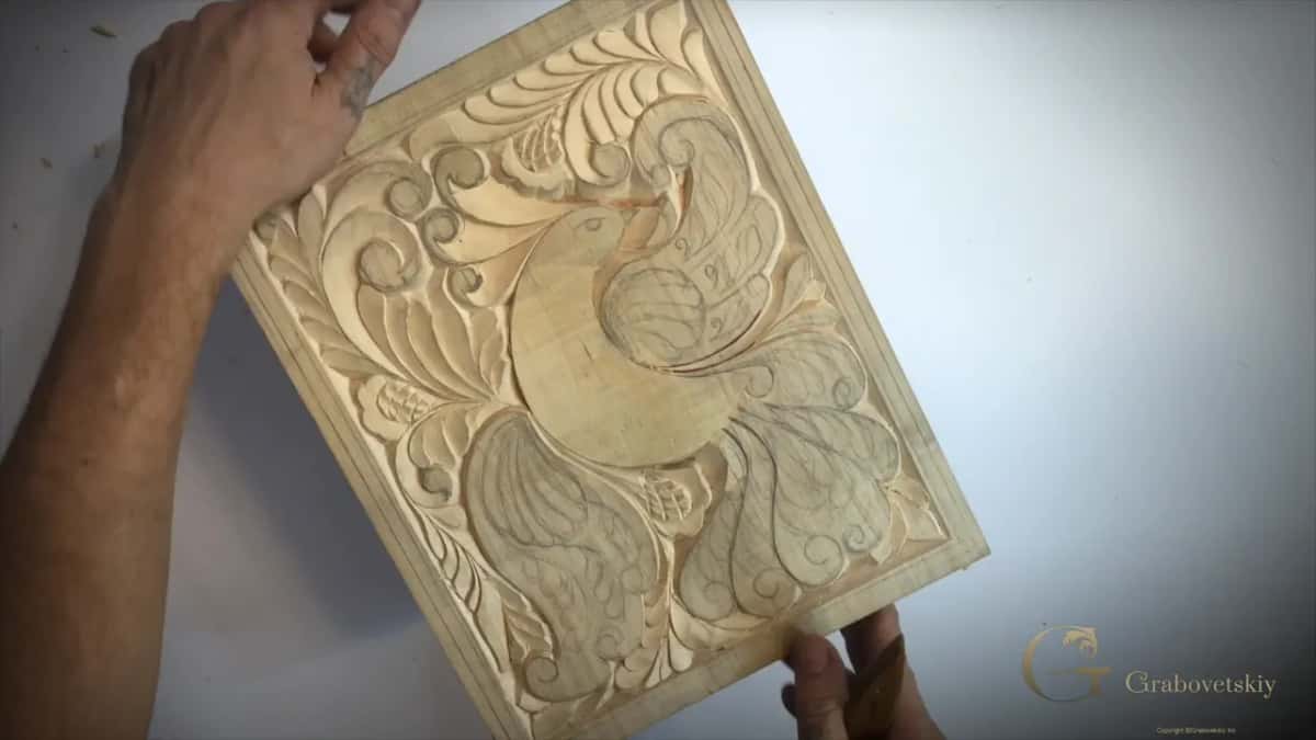 This bevel has to match the one already carved on the wall beside it.