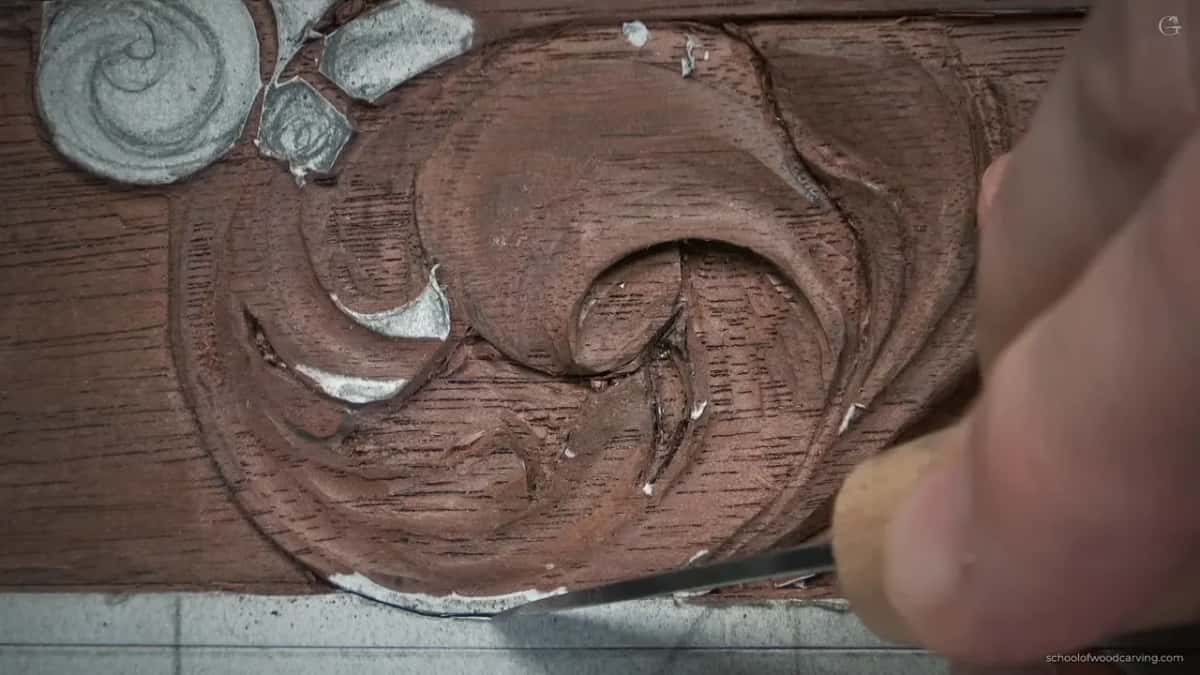 Extreme close in, a thumb and a blade and nothing else.