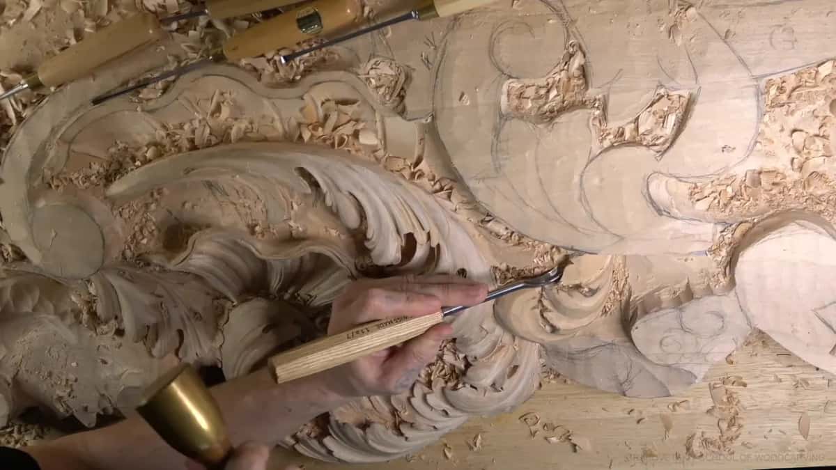 Lower left, a brass mallet.