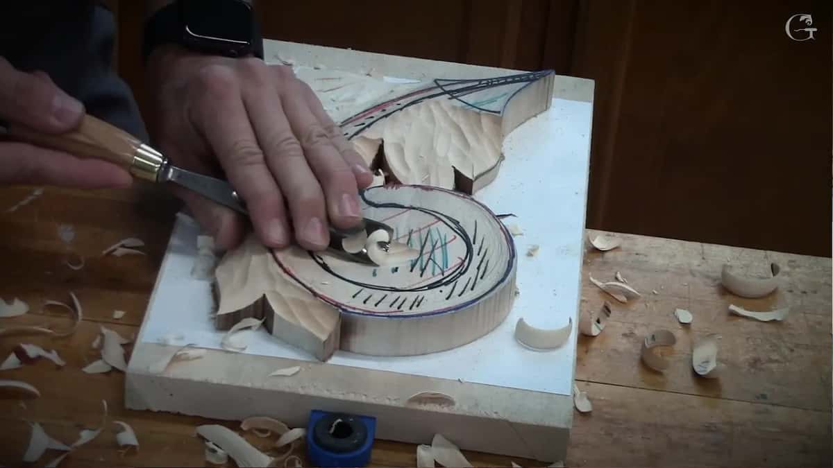 Long gouge running out of the cut