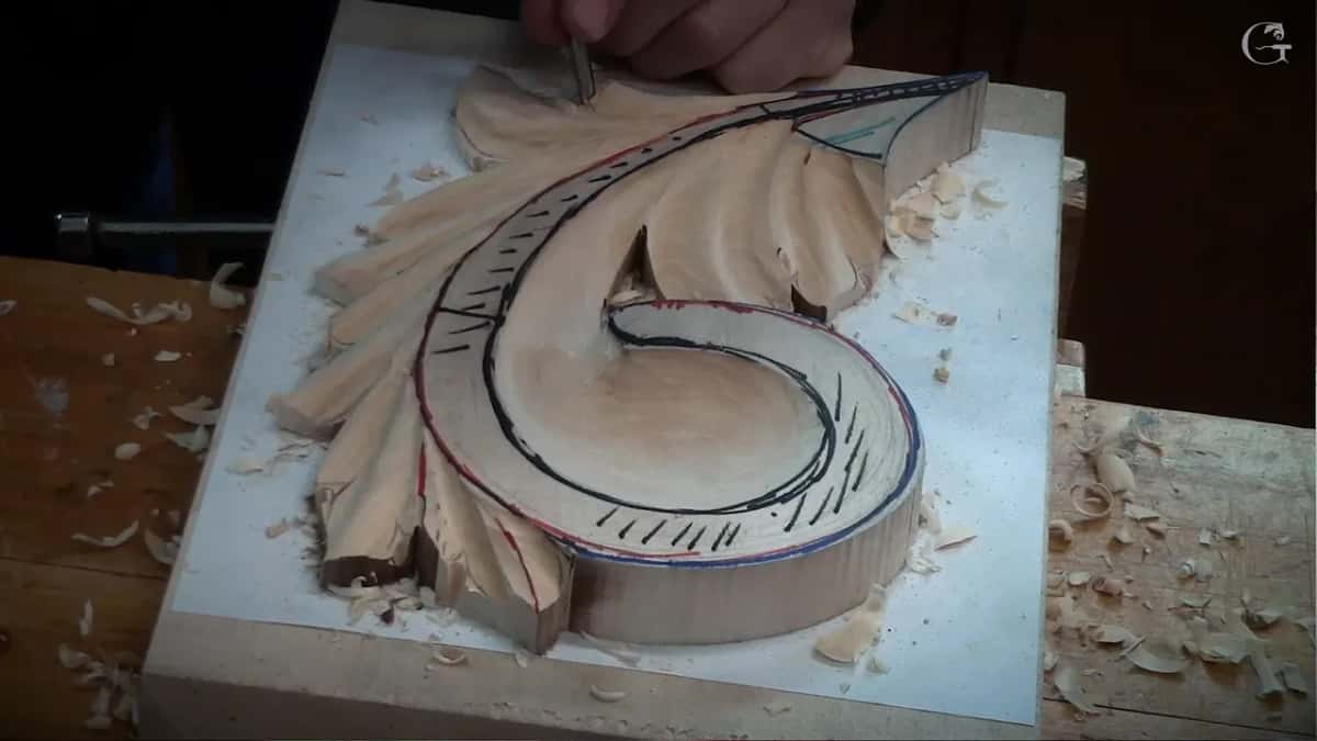 More chips now, the drawing underneath them still perfectly intact and readable