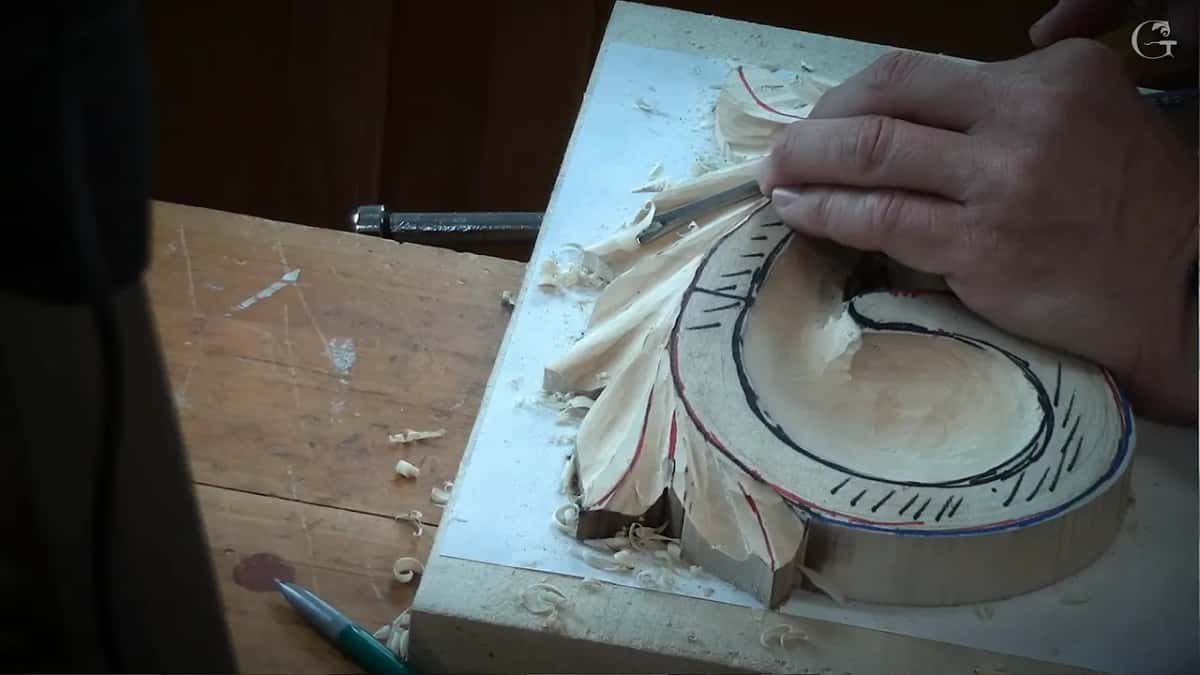 Daylight now, hands on a flatter piece with its surfaces still quite unmodelled and waiting