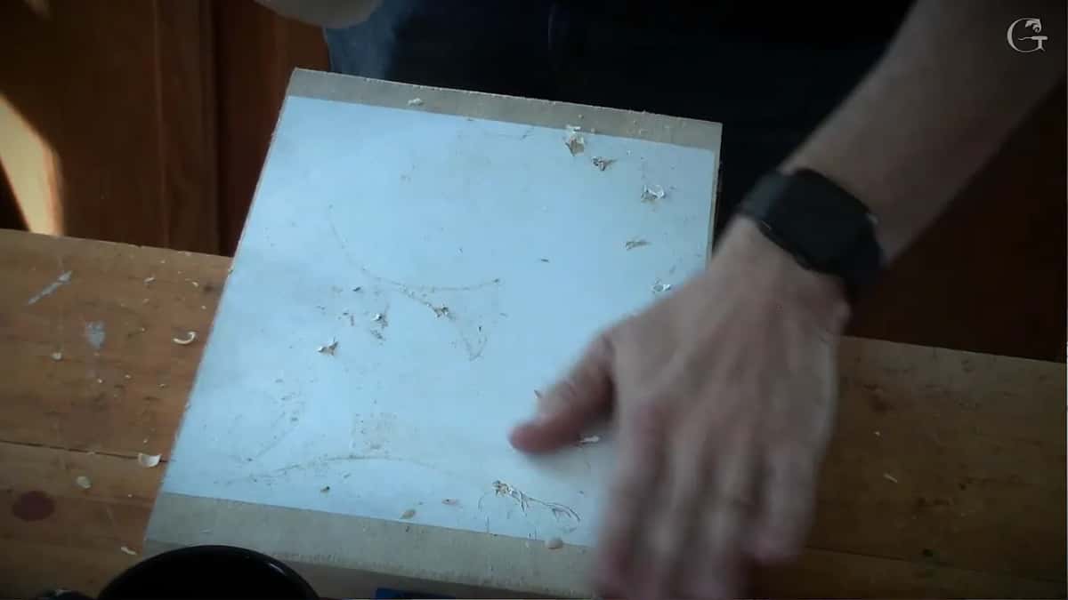 Hand on bare board