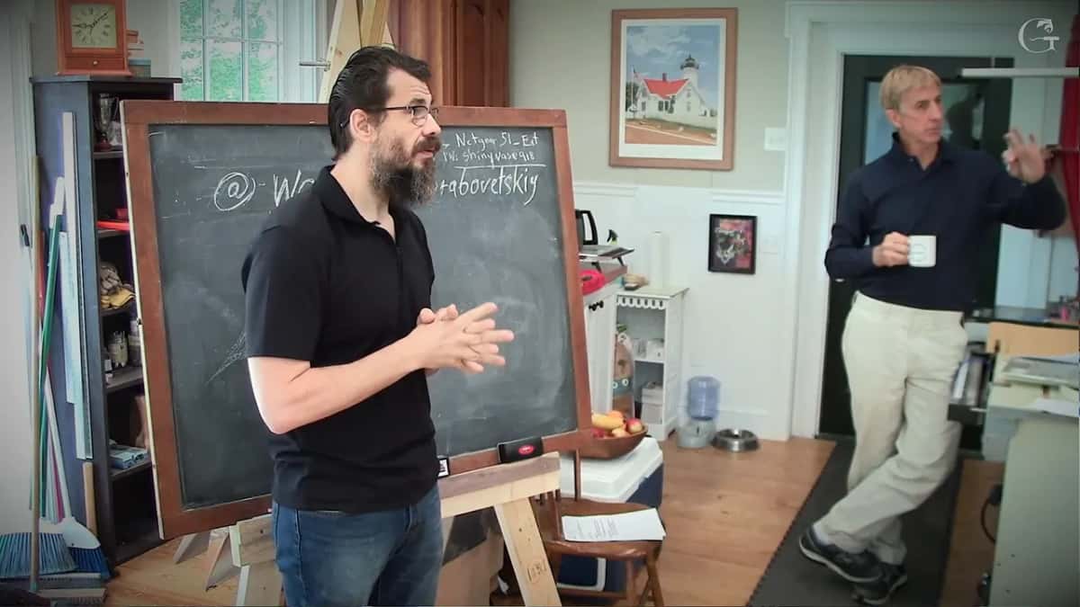 Talking, hands open