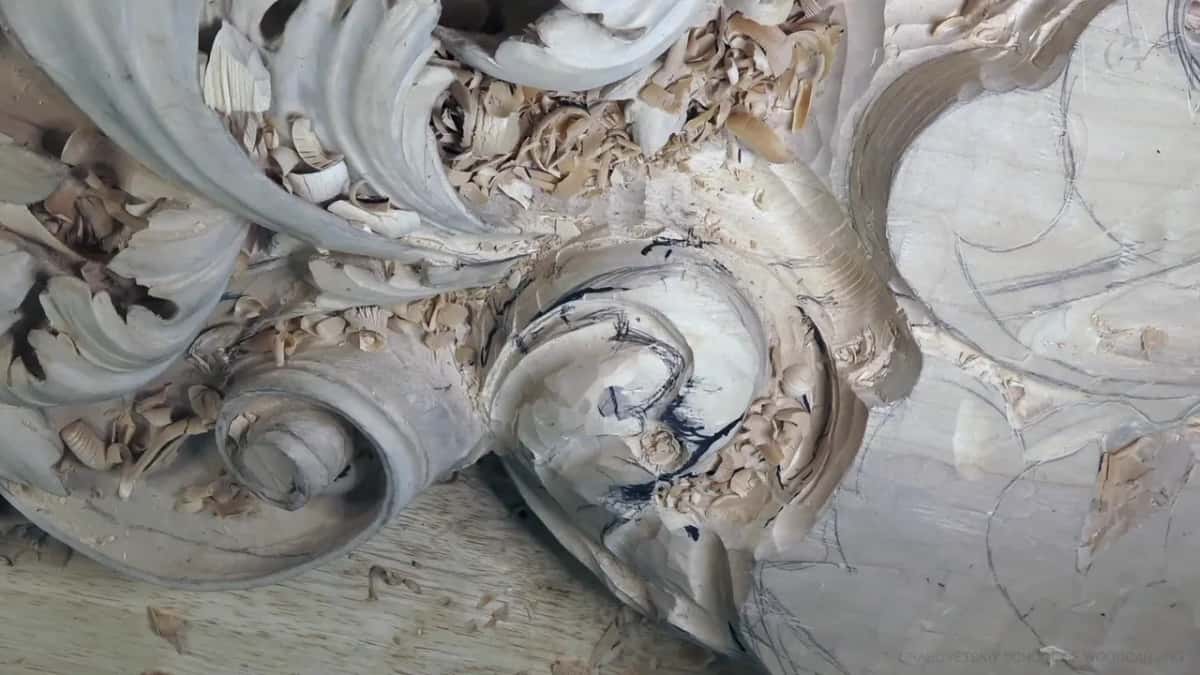 Marker lines on the head.