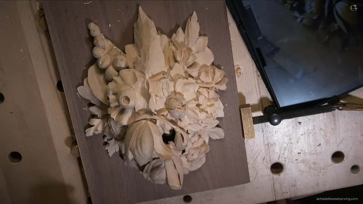 From above, the whole panel on its board