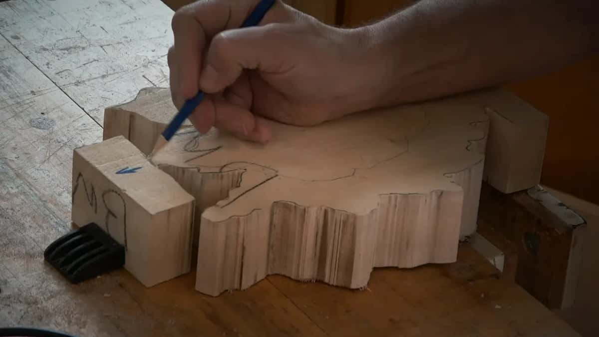 Sawn blank with square leg tabs either end
