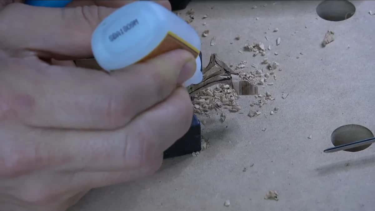 Glue bottle tipped over the cluster.