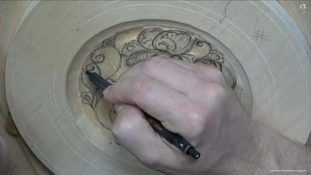 Drawing a leaf shape on the far left