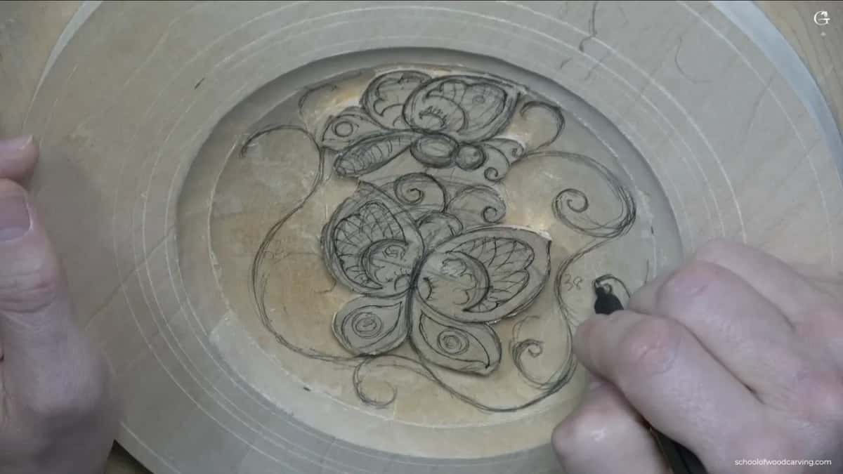 Tiny volutes being added at lower right
