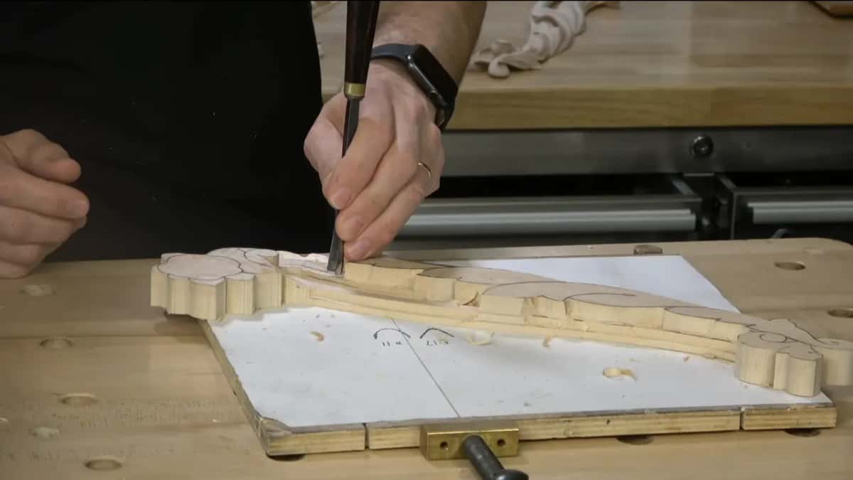 Mallet behind the handle.