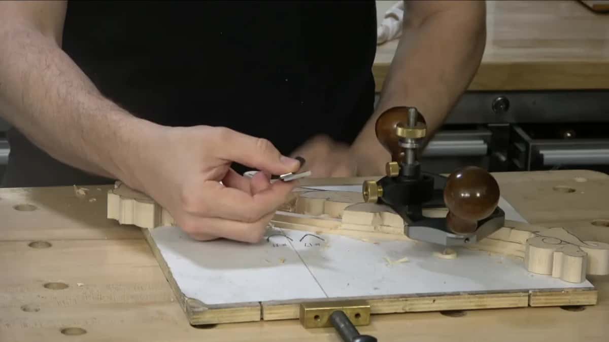 Brass adjuster turning.