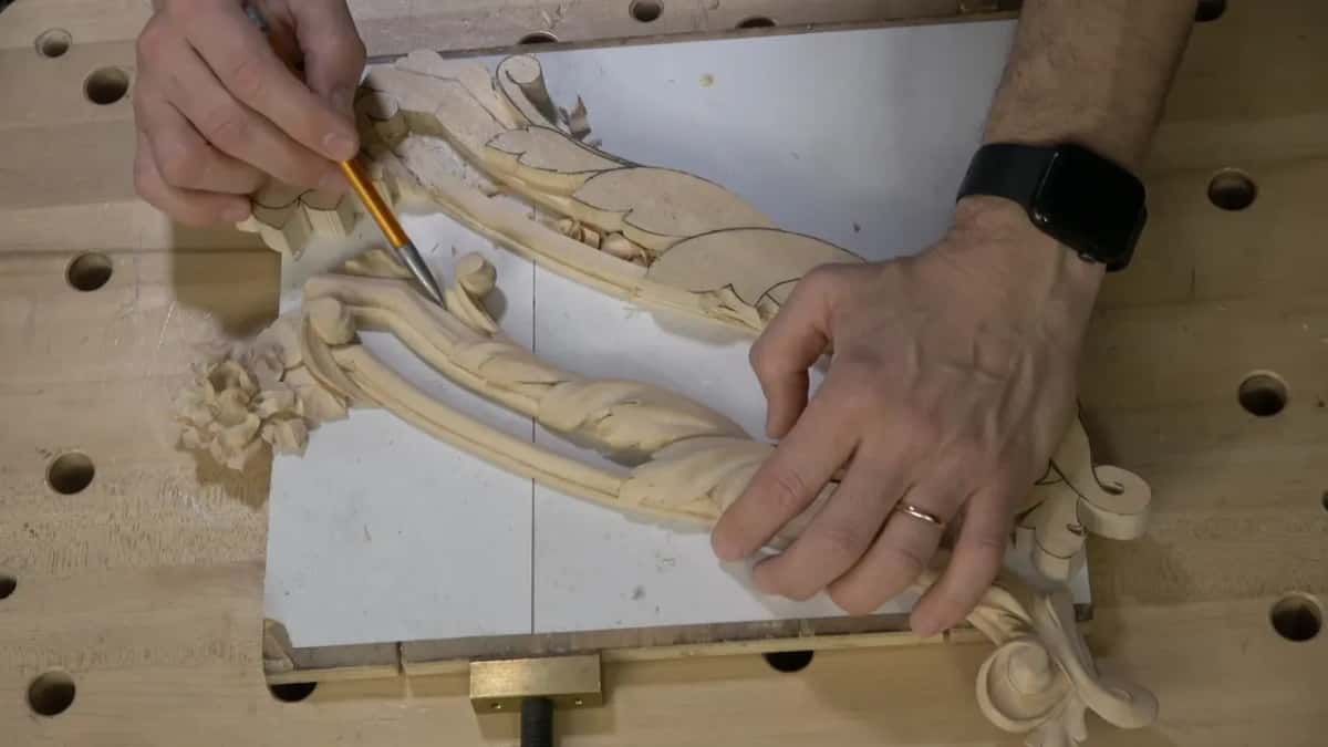 Hands over the carved detail while I work out where this moulding is going to sit.