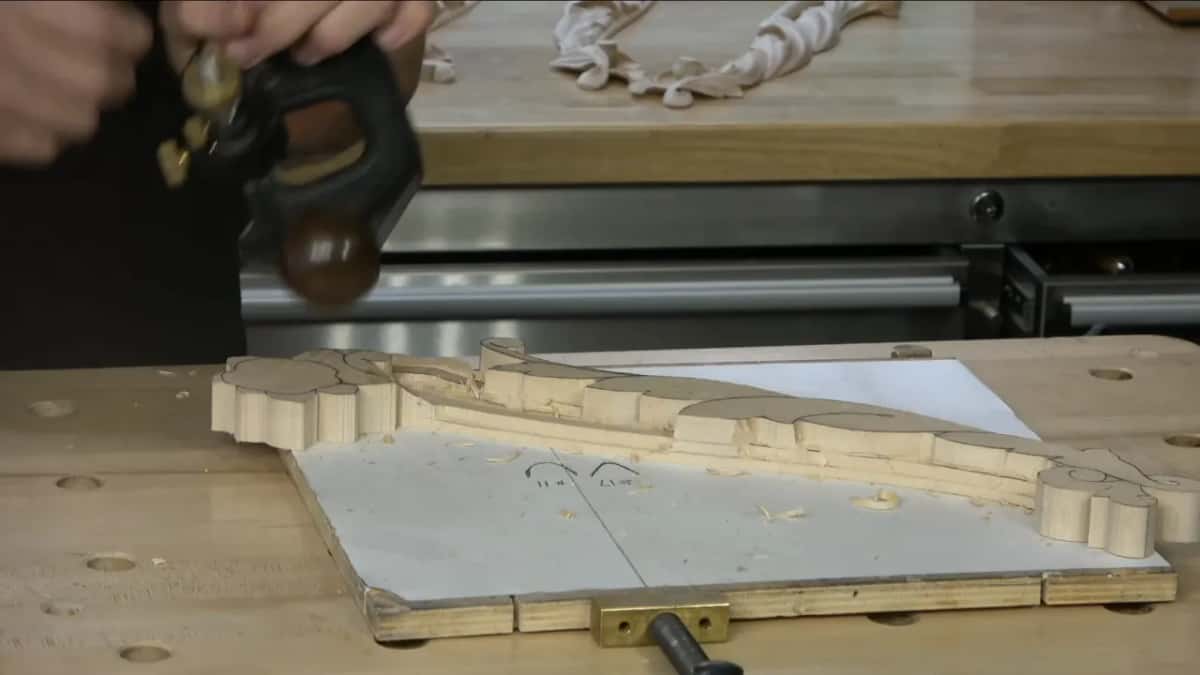 One corner of the blade only.