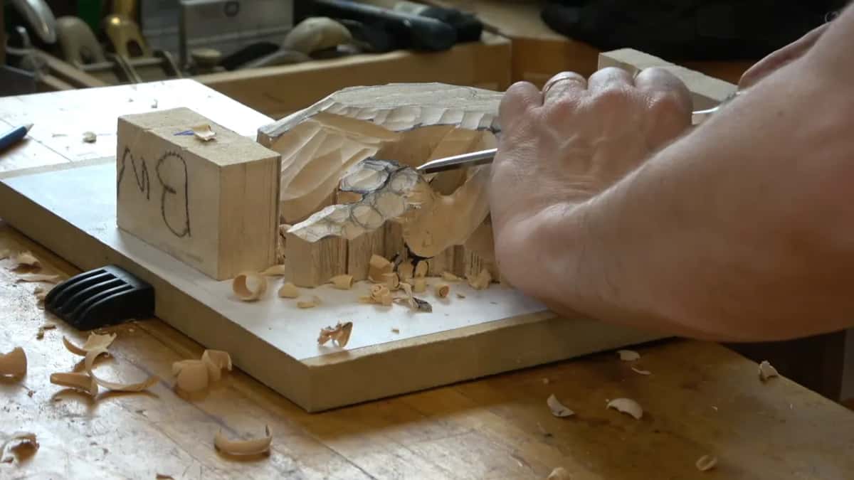 Pencil over shavings