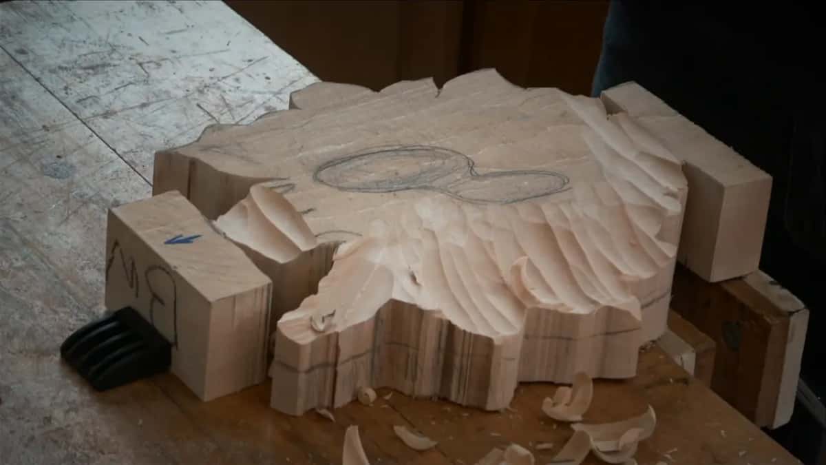 Roughed lower layer, domed and faceted, waiting