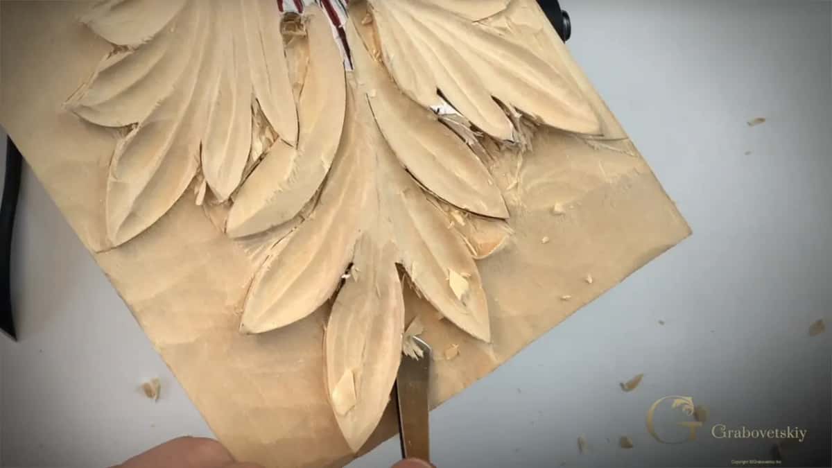 Narrow blade in a gap.