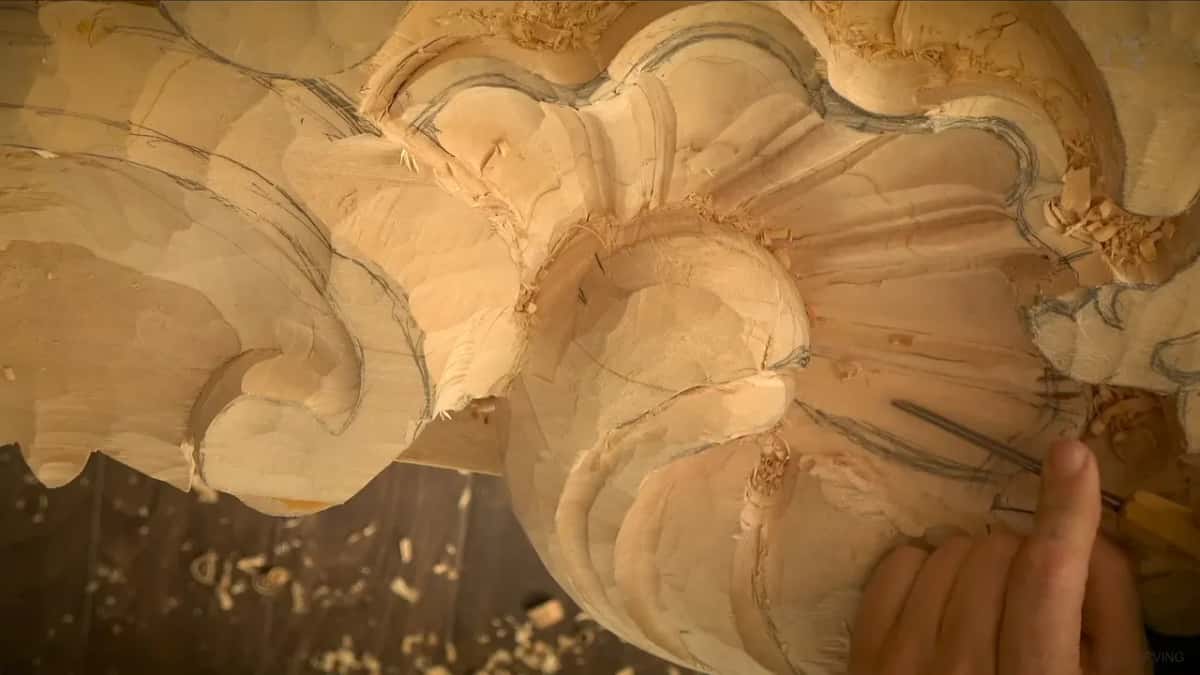 Deep in the groove along one rib sits a slim tool.