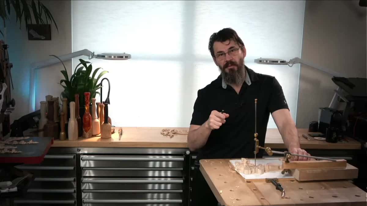 Drill sinking a depth hole at a measured point, the way a pointing machine is meant to be used