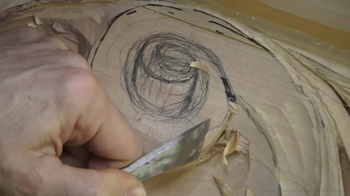 The big skew Wide skew blade under a thumb