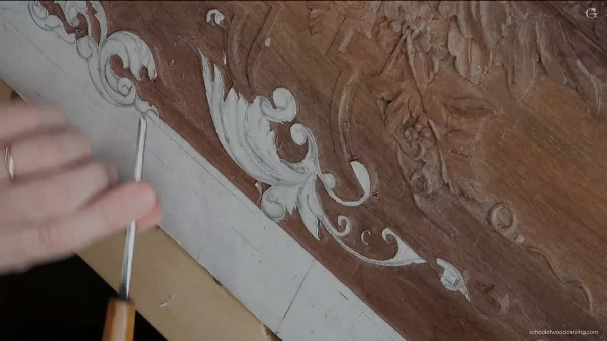 An old slim veiner over the scroll.