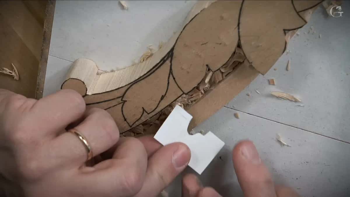 Paper pattern back down over the lowered ground.