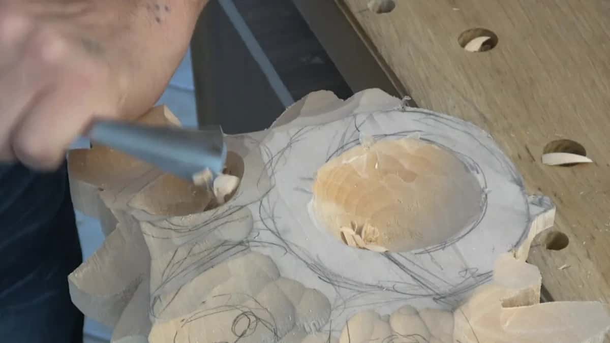 Ordinary gouge down in the second hollow